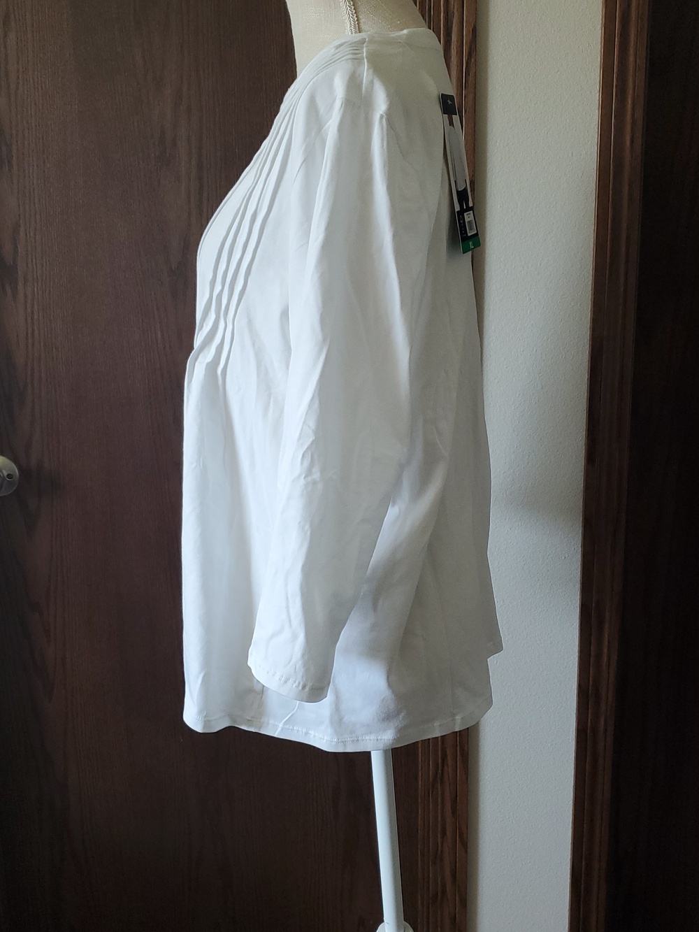 Lands End Womens Button Front Pintuck Top Size XL - Picture 5 of 7